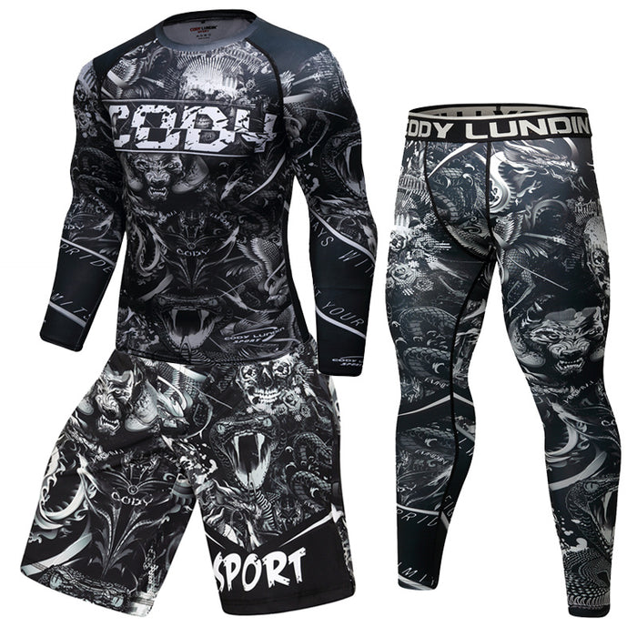 Elastic compression clothing wear-resistant Jiu-Jitsu training suit