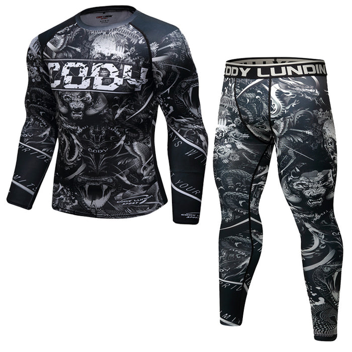Elastic compression clothing wear-resistant Jiu-Jitsu training suit