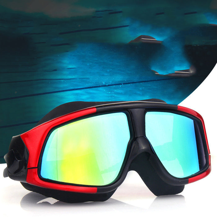 Goggles Electroplating Waterproof Big Frame Transparent Myopia Swimming Diving Goggles For Adults